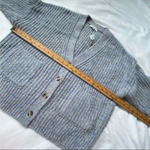 Madewell Speckled Ribbed Cardigan Marled Sky Size Large